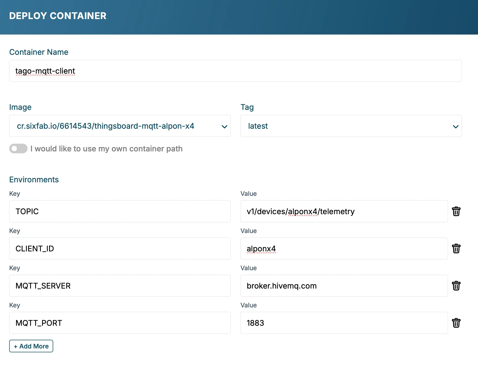 Deployment Configuration 1