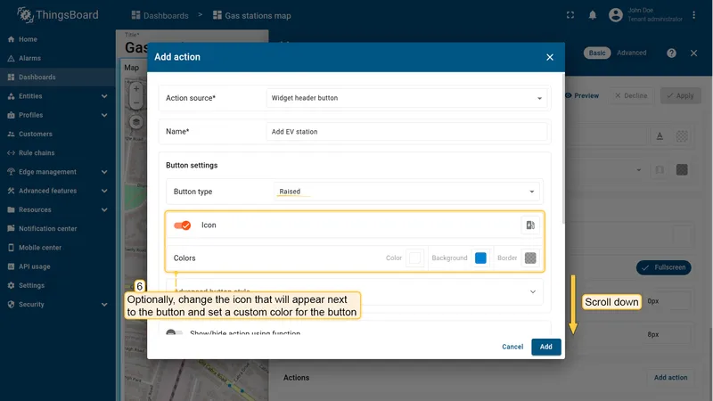 Configure button appearance
