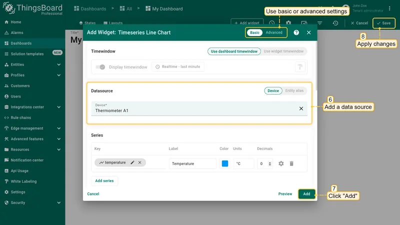 Configure datasource