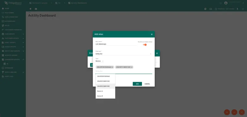 List abeeways alias configuration