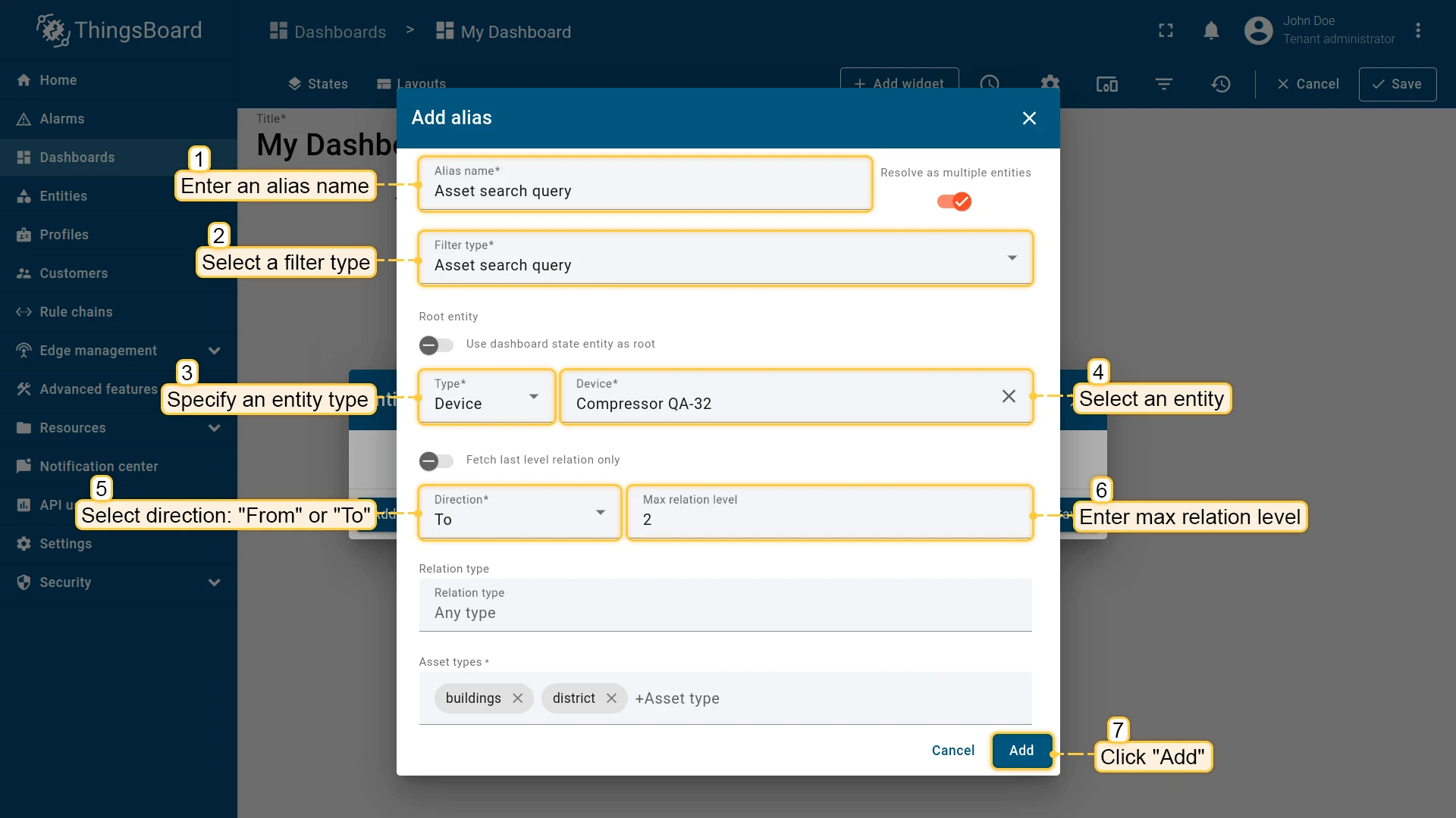 Asset search query alias