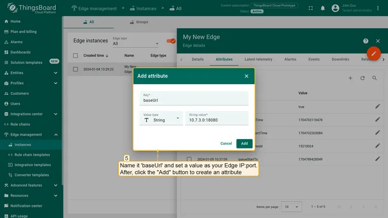 Add baseUrl attribute with IP:port value