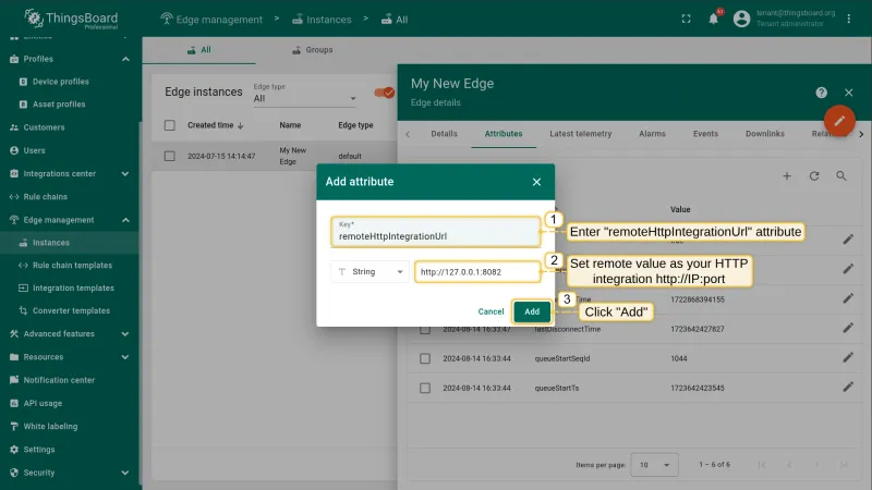 Add remoteHttpIntegrationUrl attribute