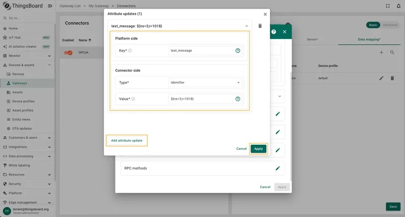Add text_message attribute update with identifier