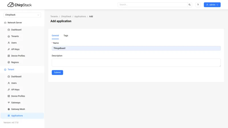Add application form