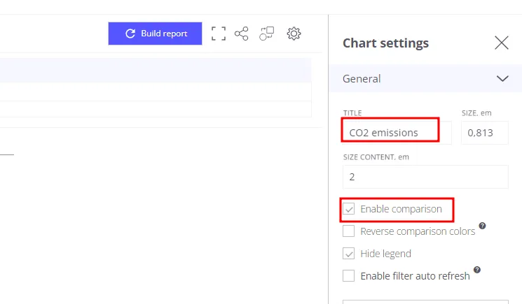 Enable comparison with previous interval to see trend