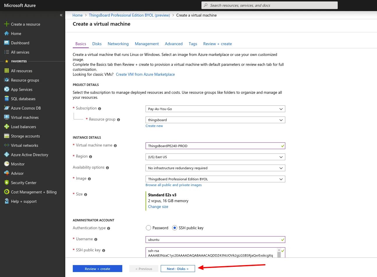 VM basics configuration