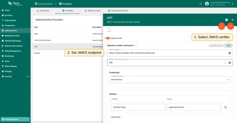 Configure JWKS endpoint URL