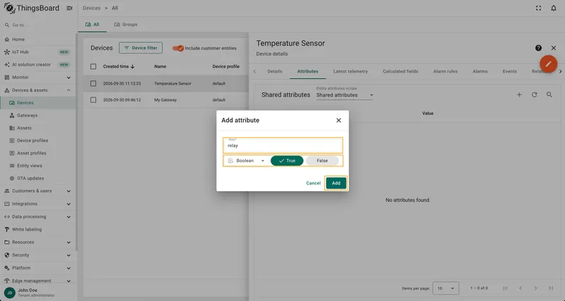 Verify relay shared attribute