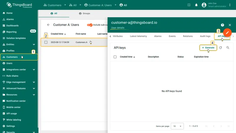 Open user details