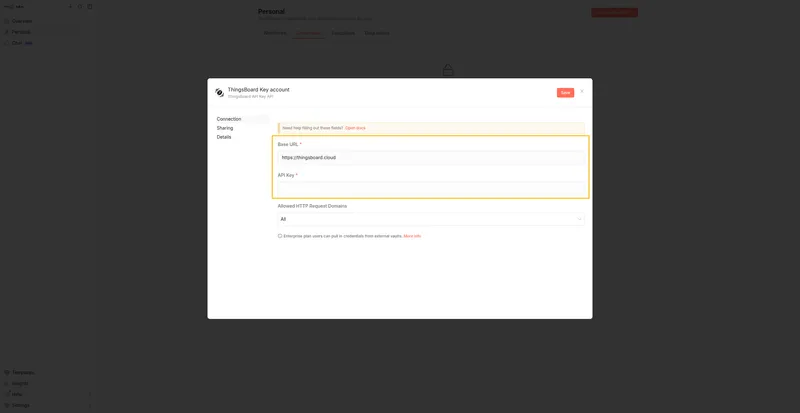 Fill credentials