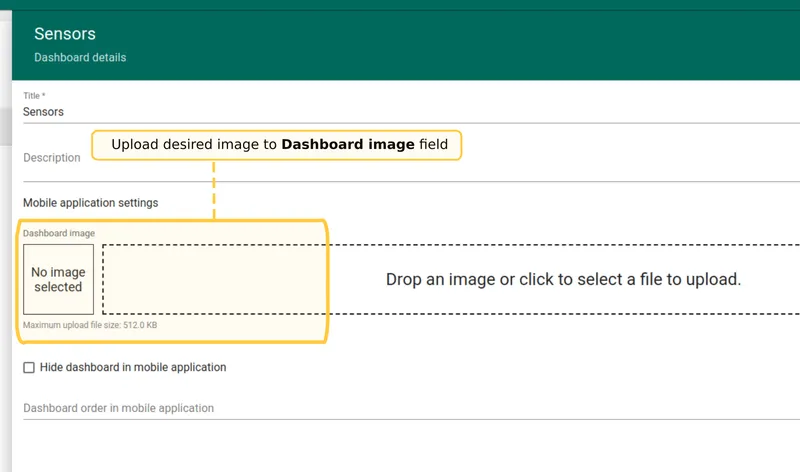 Open Dashboard groups menu