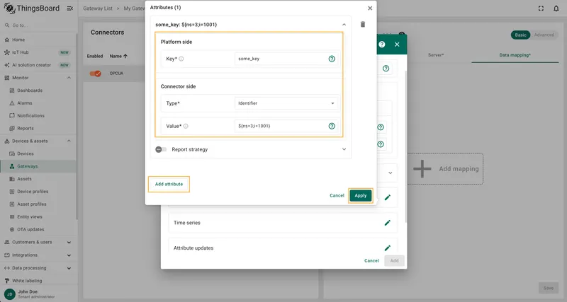 Click on Add attribute button and fill the fields