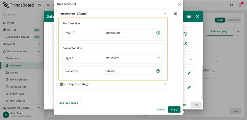 Add time series and save changes