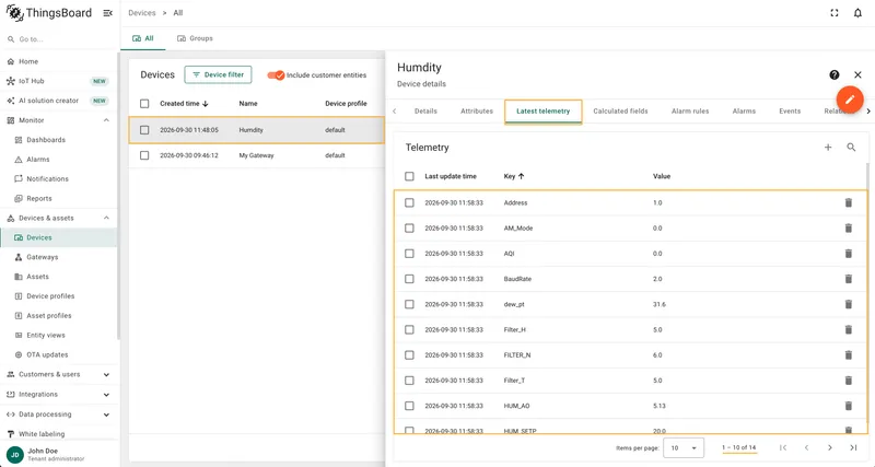 Device objects overview