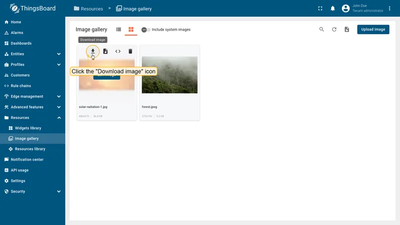 Download from grid view