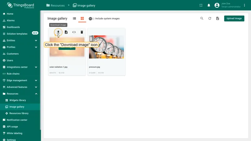 Download from grid view