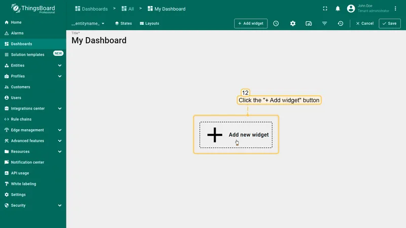 Add widget in detail state