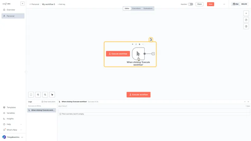 Open trigger config