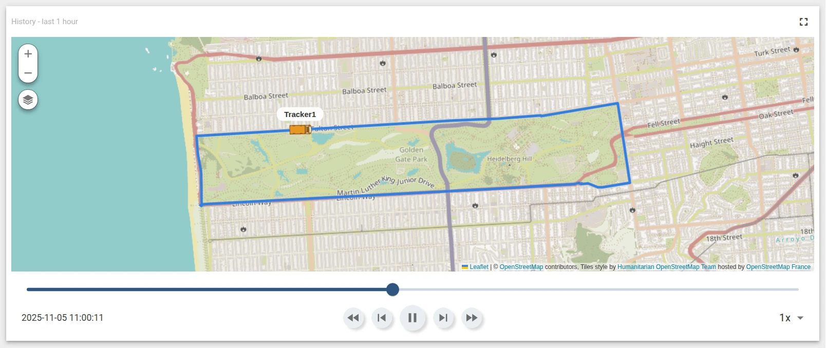 Bus tracking on Trip Map widget