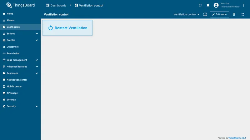 Command button in disabled state — gray, active = false
