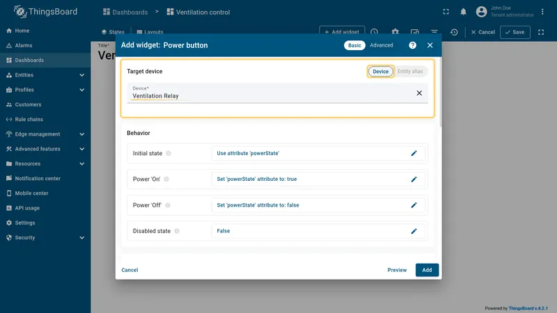 Initial state configured — Get attribute powerState Shared