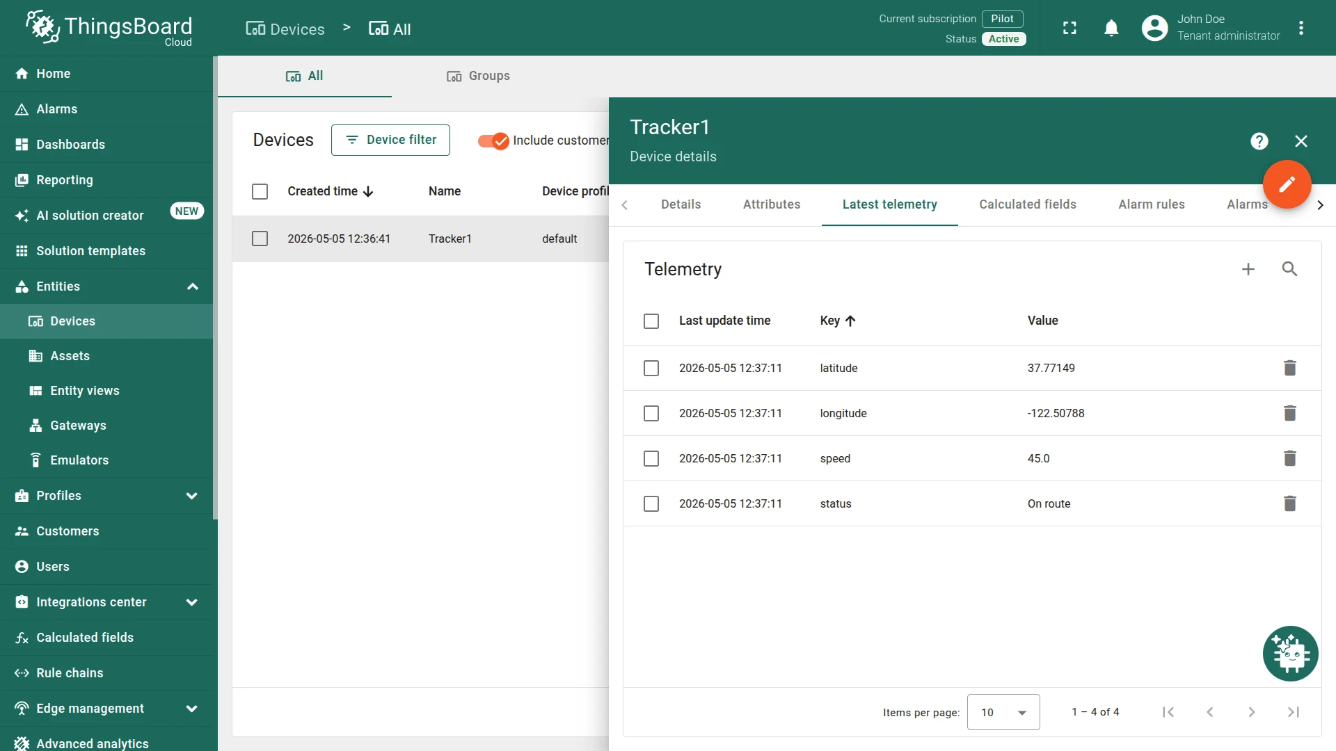 Tracker1 device telemetry