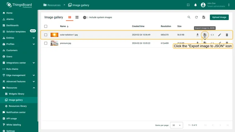 Export from list view