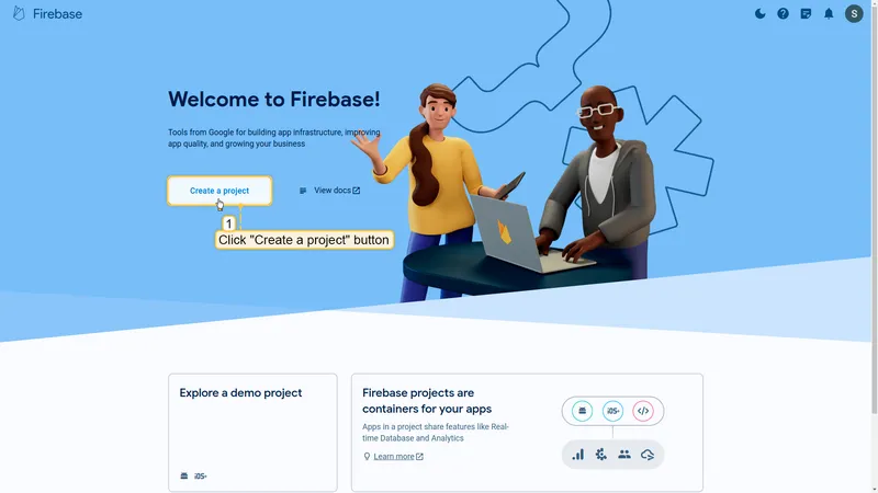 Create a Firebase project
