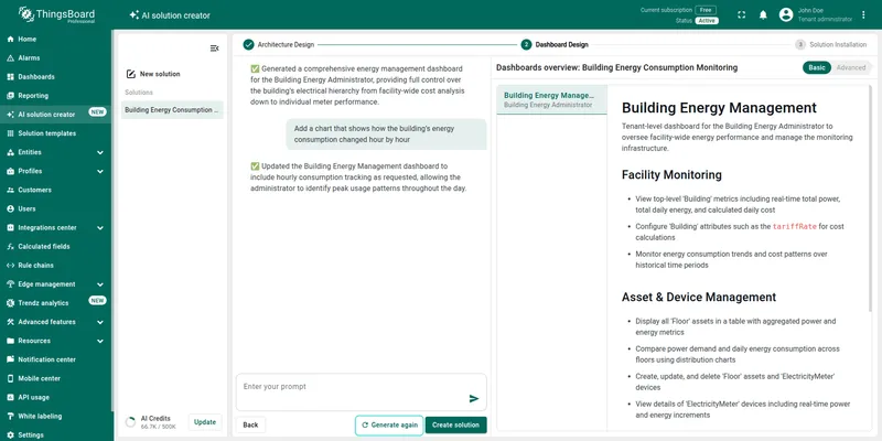 Regenerated dashboard proposals