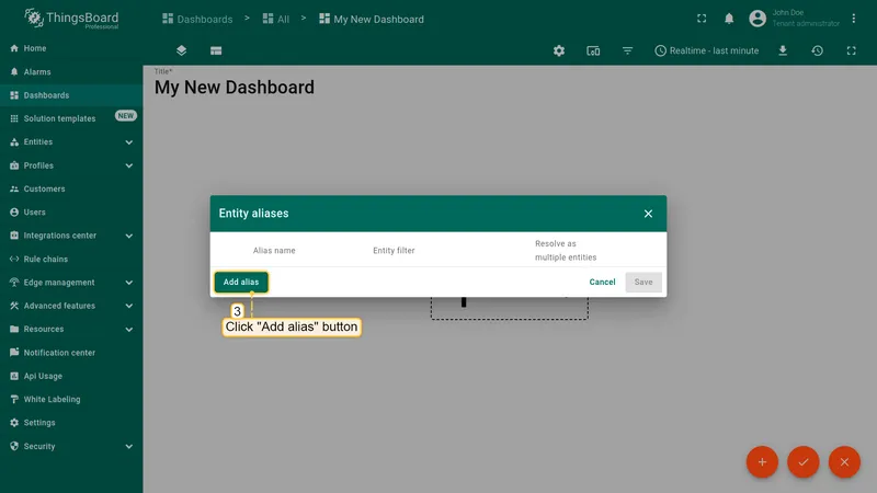 Click "Add alias"