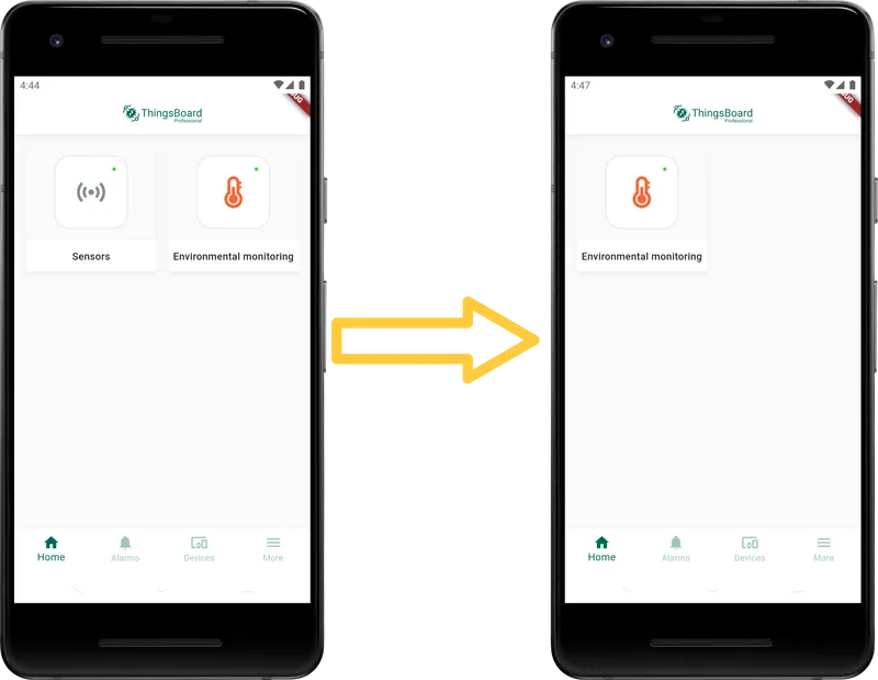 Hide dashboard checkbox