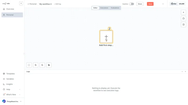 Add node button