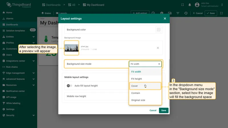 Background size mode