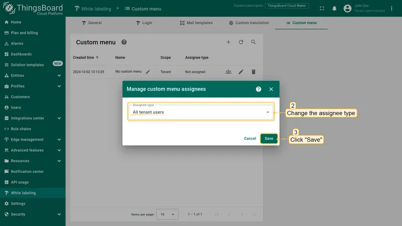 Change assignee type