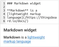 Markdown/HTML Card widget