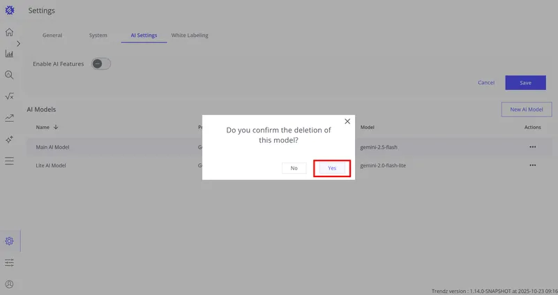 Confirmation dialog