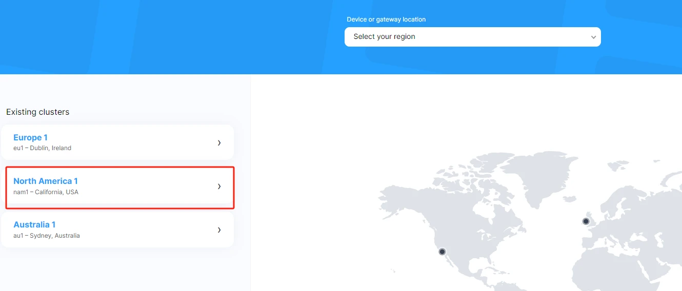TTN cluster selection