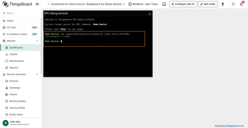 MQTT SET RPC publishing the new value to the topic