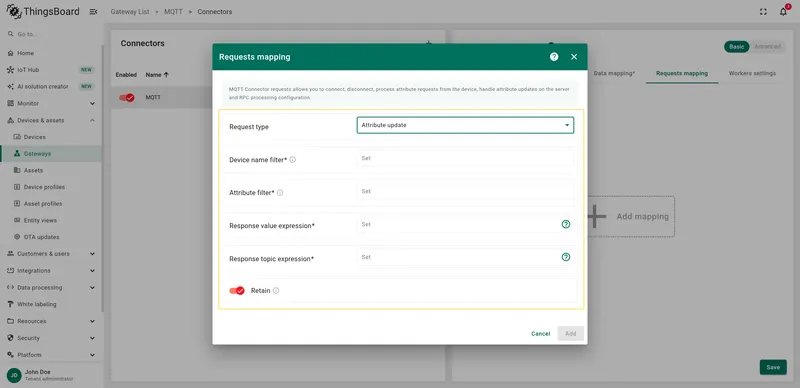 MQTT attribute updates overview