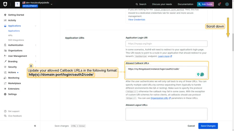 Auth0 Allowed Callback URLs