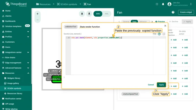 onButtonText tag configuration step 2
