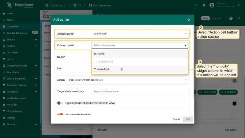 Add humidity action dialog source