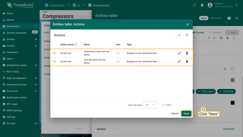 Both actions in list