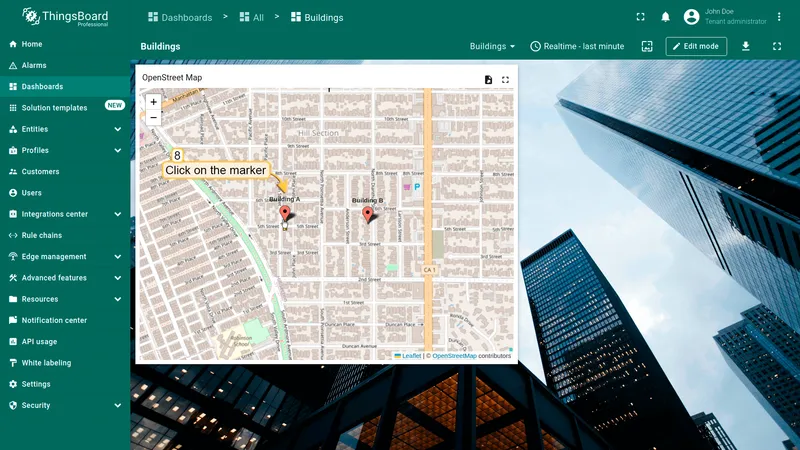 Click marker on map