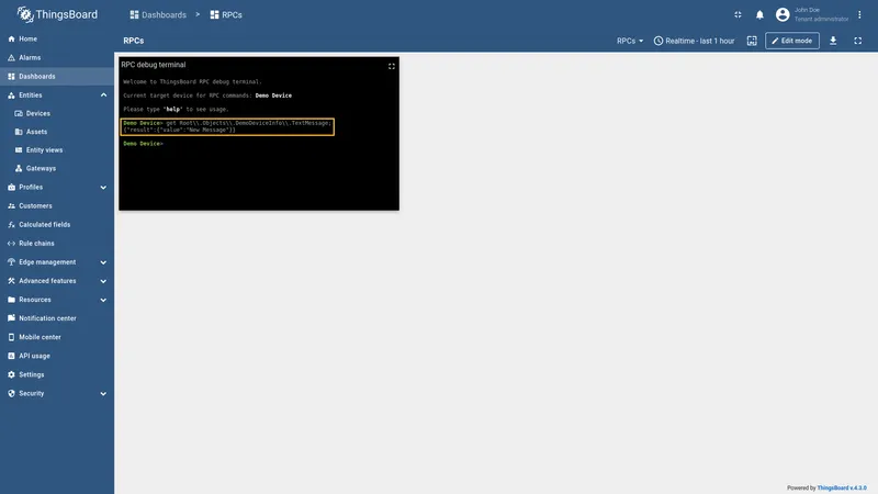 Reserved get RPC result after set for foreign node
