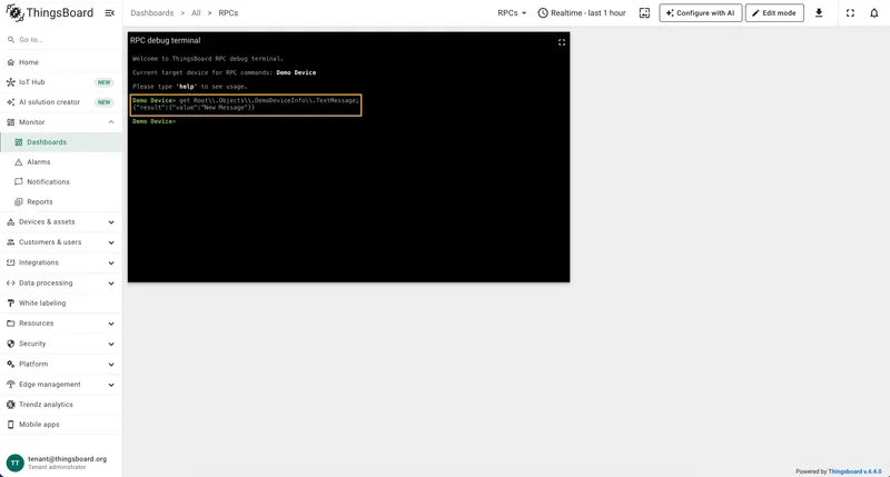 Reserved get RPC result after set for foreign node