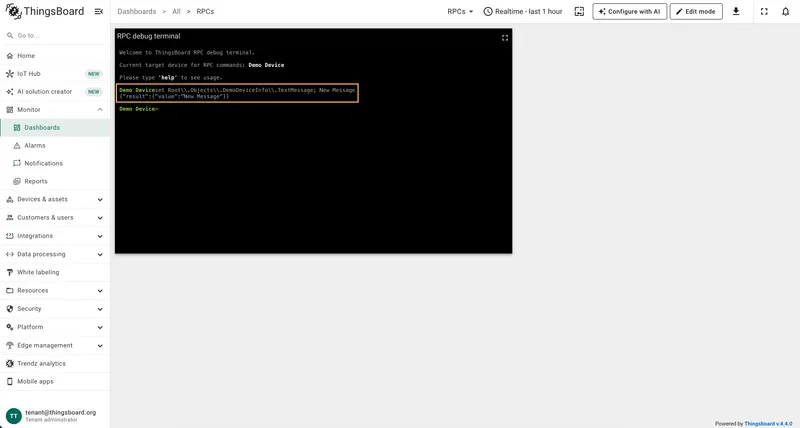 Reserved set RPC result for foreign node