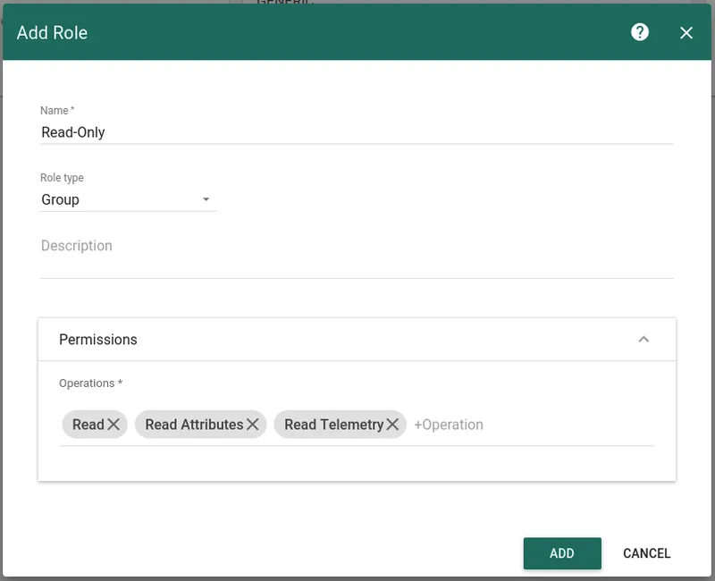 Read-Only group role configuration