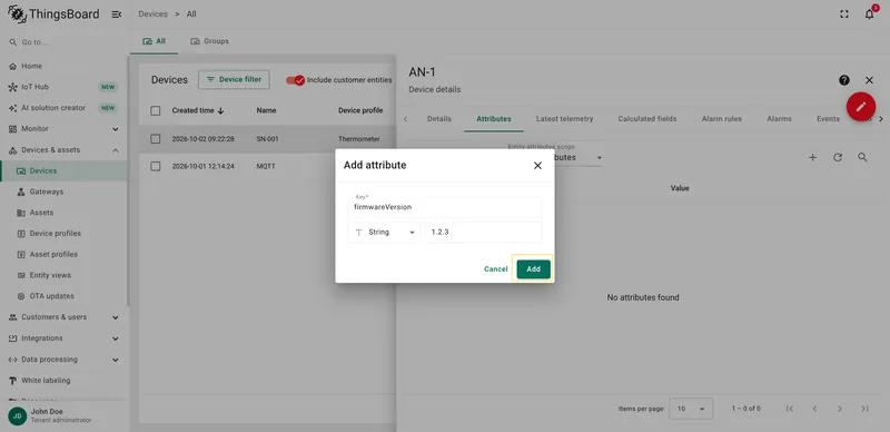 Add firmwareVersion attribute
